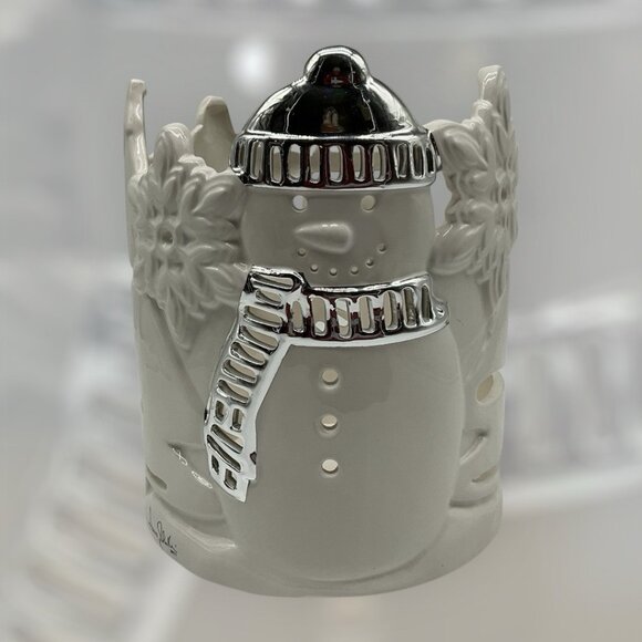 Harry Slatkin Snowman Luminary Candle Holder Retired Signed Home Decor Collectib - Picture 4 of 16